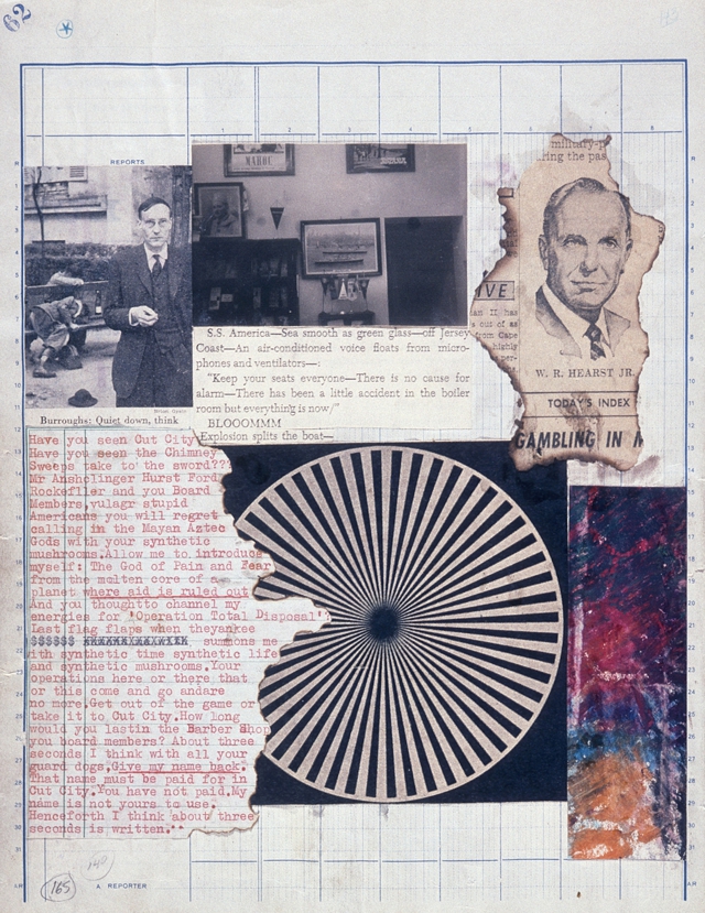 and William S. Burroughs (1914-1997). W.R. Hearst, Jr., circa 1965. Gelatin silver print, typescript (edges burnt), offset lithography (edges burnt), letterpress and crayon on paper. Sheet: 12 1/4 x 9 1/2 in. (31.12 x 24.13 cm). Purchased with funds provided by the Hiro Yamagata Foundation (AC1993.56.117) Image licenced to Elizabeth Van Meter New Museum of Contemporary Art by Elizabeth Van Meter Usage : - 2000 X 2000 pixels © Digital Image © 2009 Museum Associates / LACMA / Art Resource