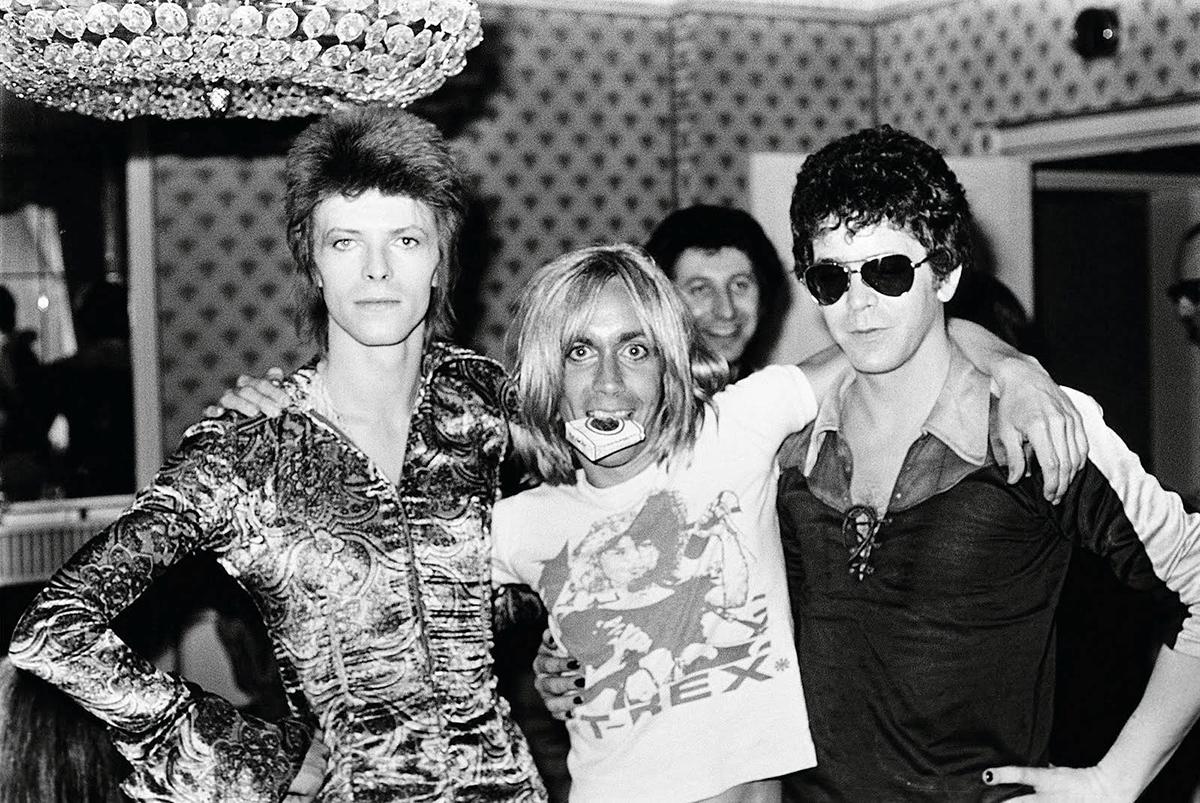 David Bowie, Iggy Pop y Lou Reed. 