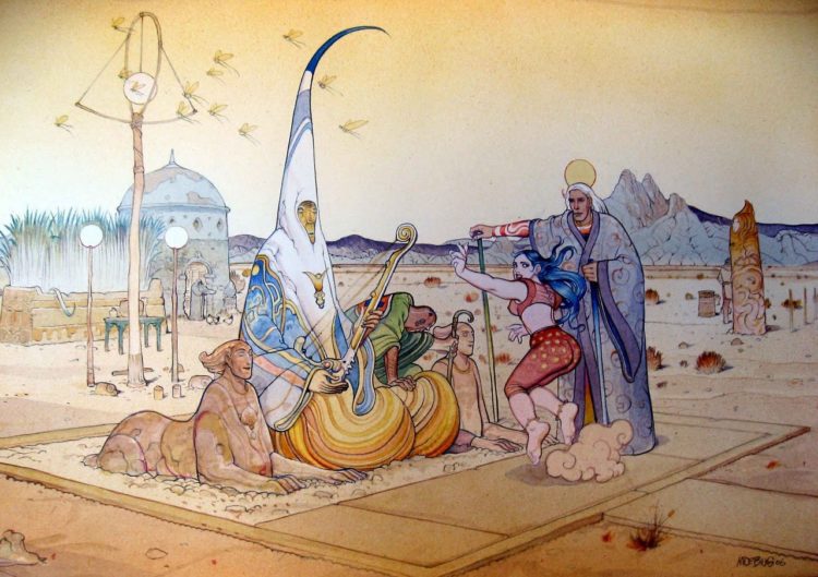 ILUSTRACIONES CUAL SUEÑOS LÚCIDOS POR JEAN GIRAUD