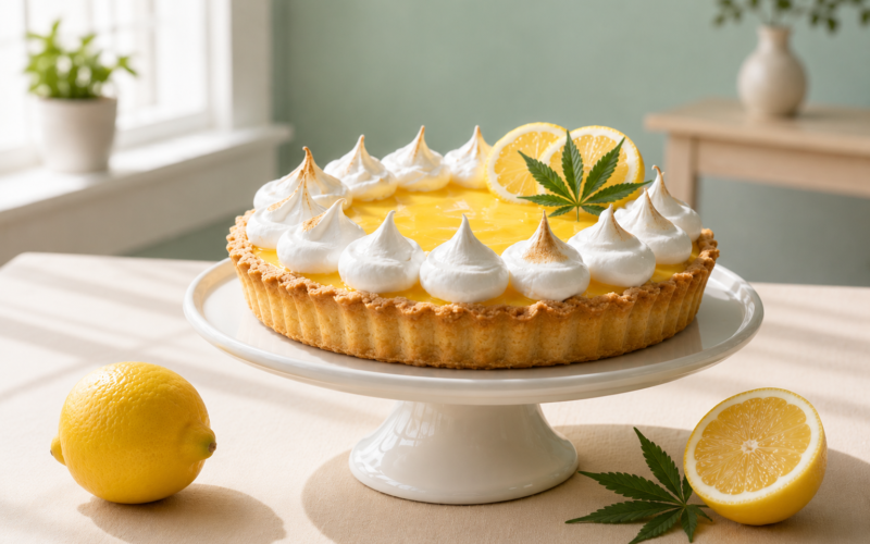 La receta para un perfecto pay cannábico de limón