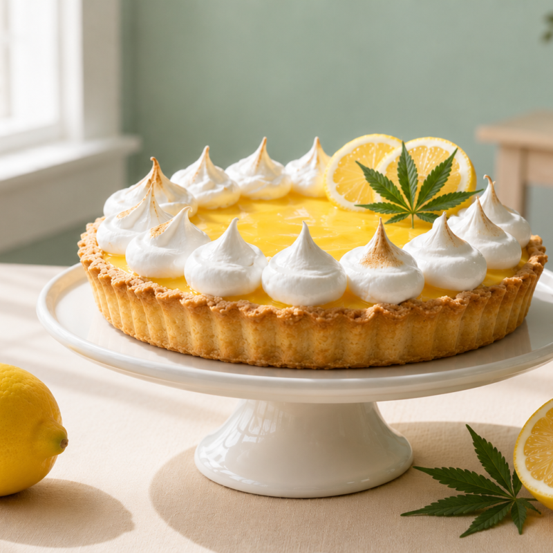 La receta para un perfecto pay cannábico de limón