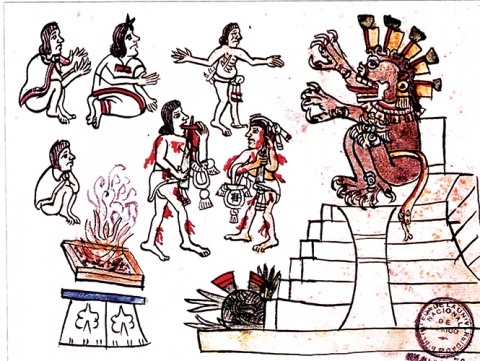 suicidio, cultura náhuatl, México prehispánico, sacrificio, códice