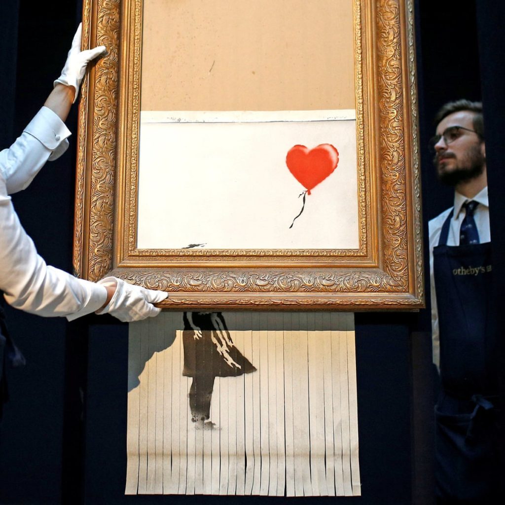 Girl With Ballon, de las obras subastadas de Banksy