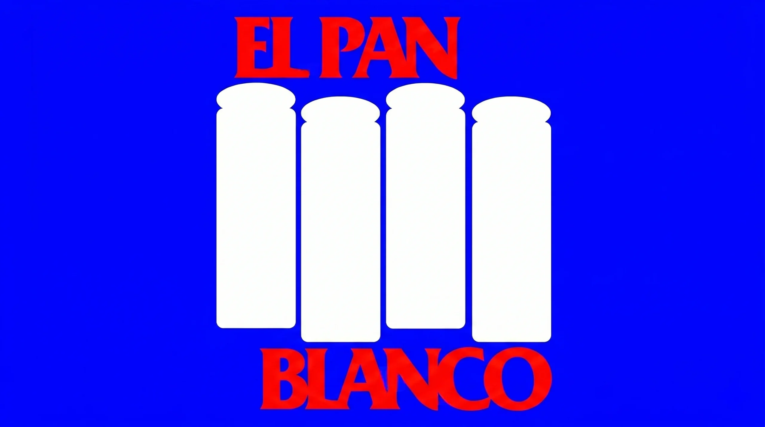 Logotipo de la banda Pan Blanco inspirado en la estética de Black Flag y Raymond Pettibon, representando el rock ácido.