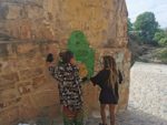 graffiteros dañan acueducto La Cascada en Oaxaca