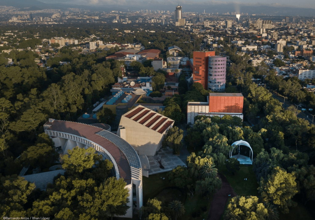 Vista aérea del Cenart, la casa de la nueva Cineteca de las Artes.
