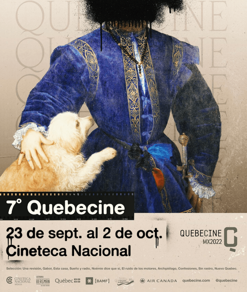 Póster oficial de Quebecine MX 2022 que estará en la Cineteca Nacional