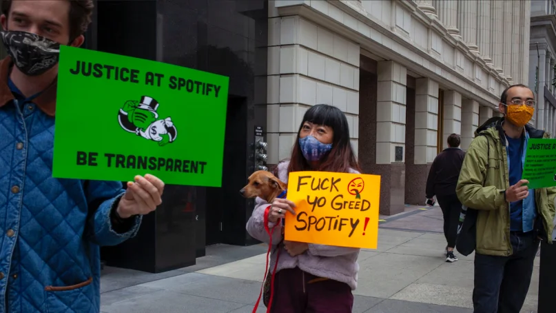 Spotify protest