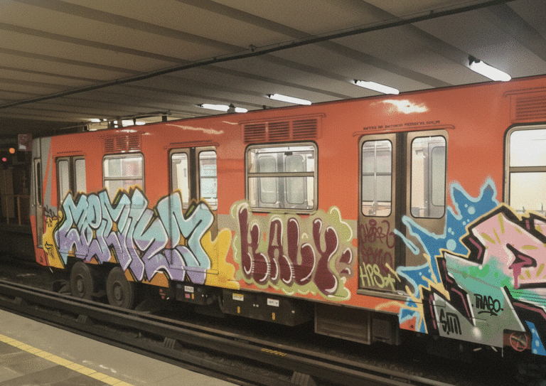 Como en 2017: Extranjeros detenidos por graffitear vagones del metro en CDMX