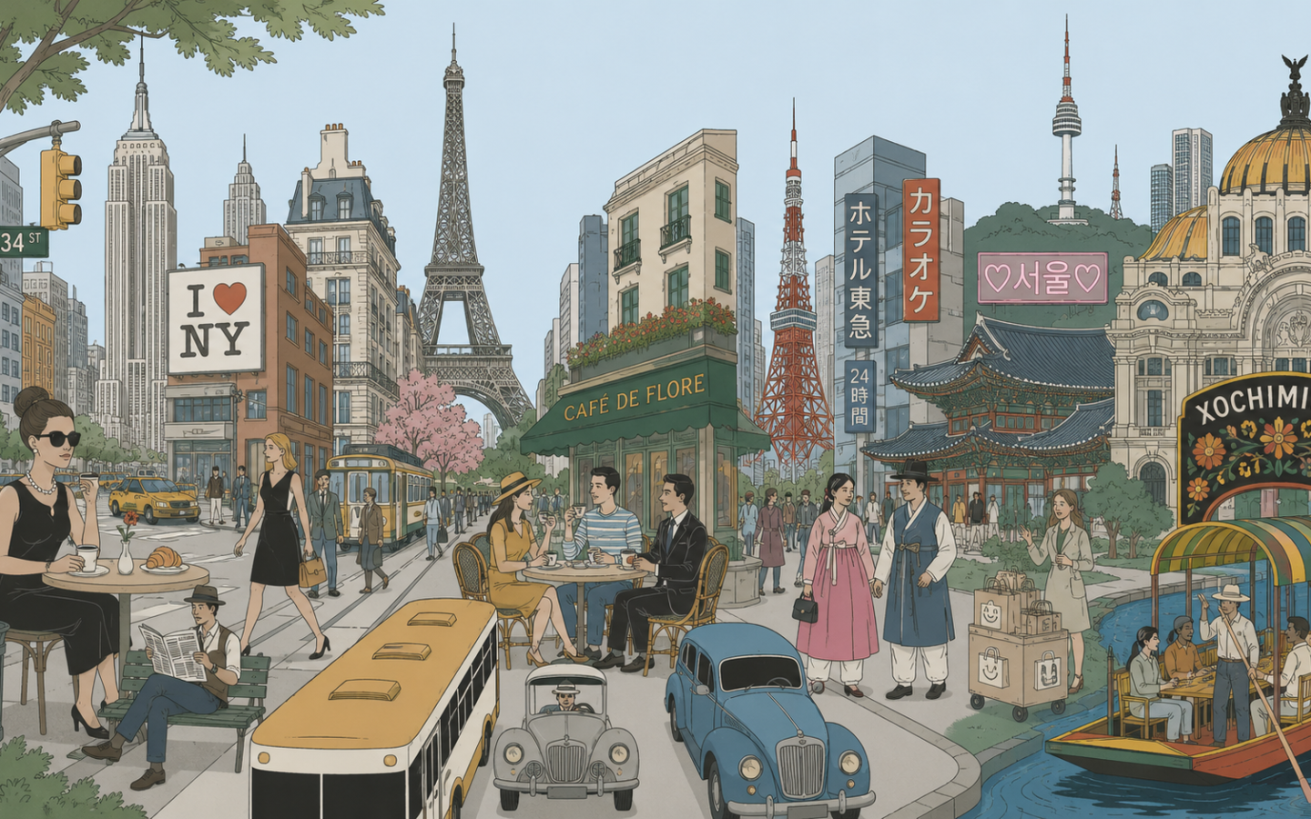 Ciudades de película: qué ver antes de viajar a Nueva York, Tokio, París, Seúl y CDMX