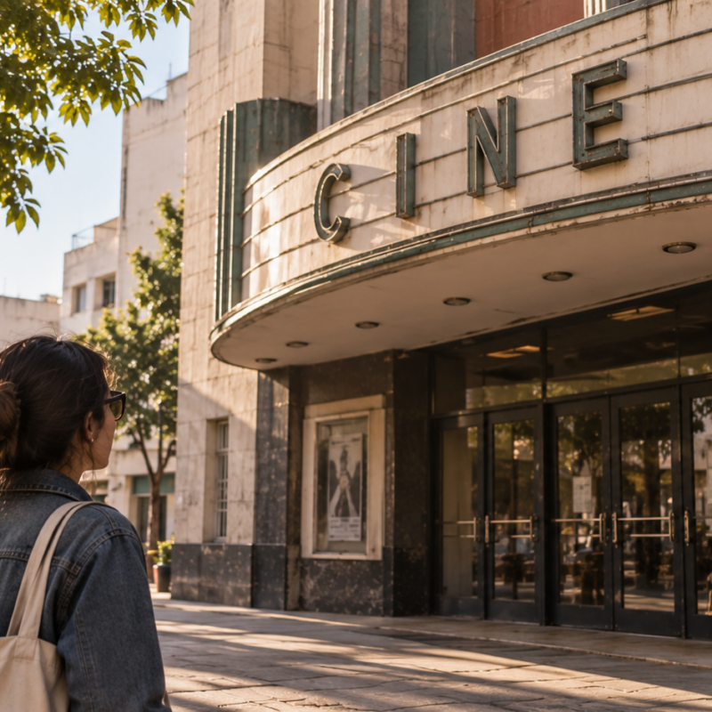 El pie de foto sostiene la nota del cine vacío