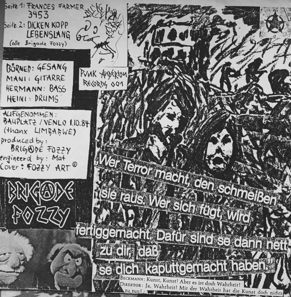 Material de archivo de la Brigada Fozzy, vinculada con las redes de intercambio del punk y la contrainformación.