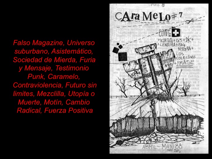 Fanzines vinculados con la cultura punk y las redes de publicaciones independientes.