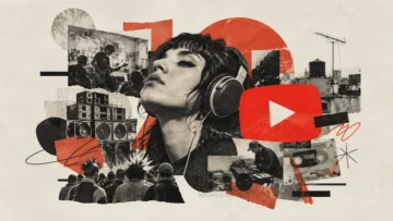 Lo que Spotify no tiene: la música under mexicana en YouTube Collage musical retro con auriculares
