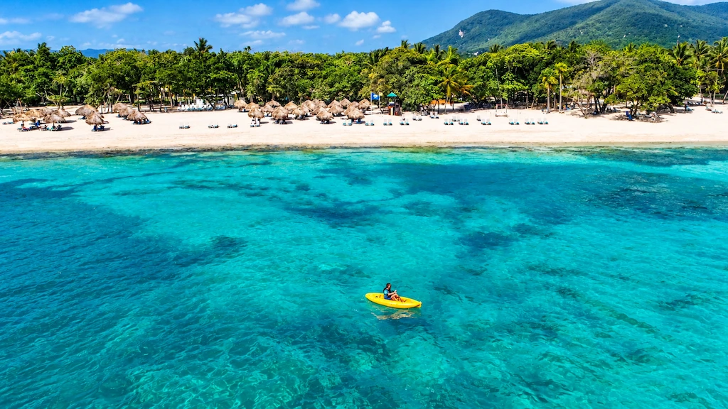 Vista aérea de una playa de Puerto Plata, República Dominicana.